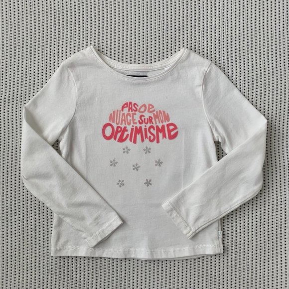 Okaidi Long Sleeved T-Shirt with 3D Motif and Sequins | 3T - Picture 1 of 7